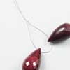 Natural Red Ruby Faceted Tear Drop Beads Strand Quantity 2 Beads Pairs and Size 22mm to 22.5mm approx.